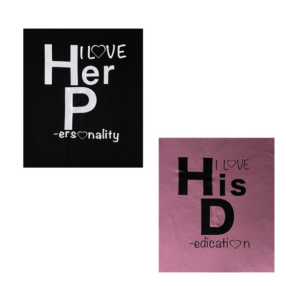 Gildan Soft Style -I Love His D'edication T-Shirt-Size Medium-Pink - Picture 2 of 4